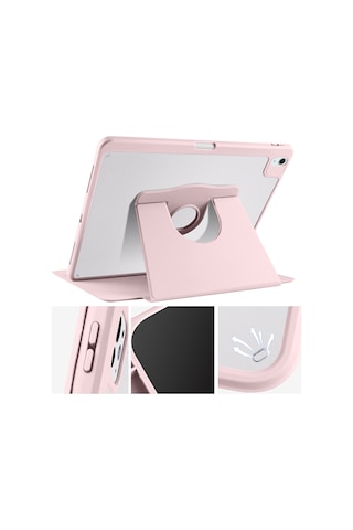 Apple Uyumlu iPad Air 11inç M2 2024 Kılıf Termik Kalem Bölmeli Dönebilen Standlı Kılıf Air 4./5.nesil