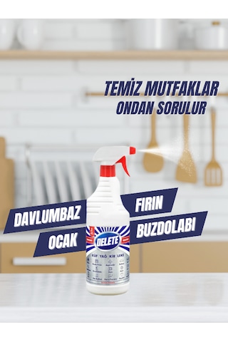 Delete Çok Amaçlı Yağ Kir Leke Çözücü Genel Temizleyici 3 x 1L