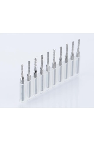Tungsten Karbür Pcb Kesme Cnc Freze Ahşap Işleme 1.8Mm 10 Adet