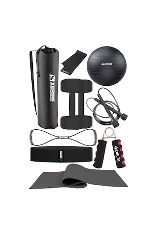 9 Parçalı Pilates Ve Fitness Seti Pilates Minderi, Dambıl, Squat Band Ve Daha Fazlası