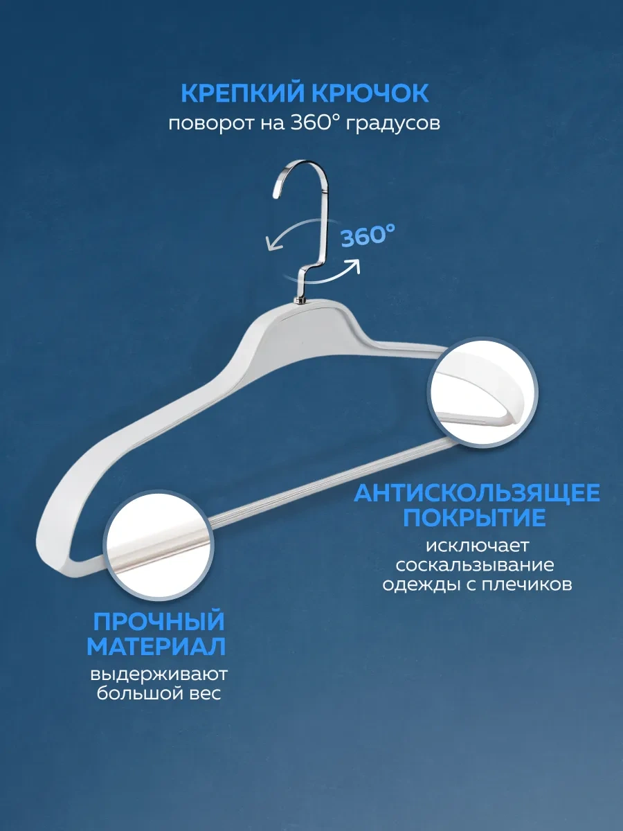 Rıdberg Home Plastik Güçlendirilmiş 5 Adet Askı 323169990 Beyaz