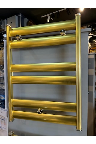 İsaoğlu Yapı Mat Gold Havlupan 50 70 Ölçü Vanalar Dahil Set Banyo Havlupanı Mat Gold