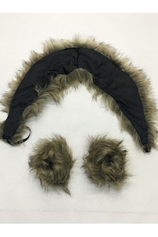 Kürk Yaka / Yaka Kürkü Kollu Takım Vizon Vizon