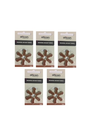 Oticon İşitme Cihazı Pili 6Lı No312 Toplam 5X6 30 Adet