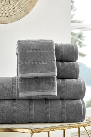 Sadem Organik Stripe Mutfak Ve Kurulama Havlusu 30x50 Cm Gri