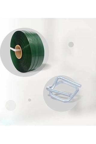 Polyester Set 12x0.70 1700 Mt Yeşil Çember- 12mm Toka 500 Adet
