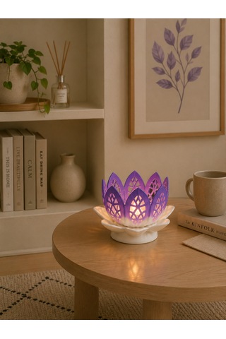 Lotus Glow Mumluk Beyaz - Mor