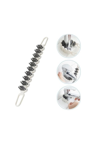 2&apos Li 360 Bükülebilir Aralık Temizleme Fırçası, 26,5 Cm Esnek Saplı Kavisli Yüzey Temizleyici, Askı Delikli Çok Amaçlı Mutfak Banyo Lavabo Temizlik Fırçası Açık Gri