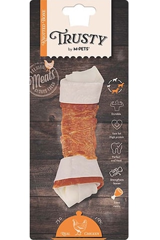 M-pets Trusty Extra Tavuklu Düğümlü Kemik Köpek Ödülü 75 Gr 15,3 Cm 244-30029.03