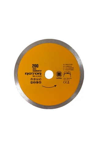 Elmas Disk 200x1.6x25.4 Sürekli - Seramik, Taş Ve Mermer Kesmek İçin