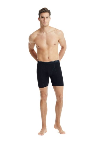 Blackspade 9216 Tender Cotton Erkek %92 Pamuk Uzun Retro Boxer Siyah
