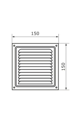 Domart Ağlı 150x150 Havalandırma Kanalı, Krom 155757381
