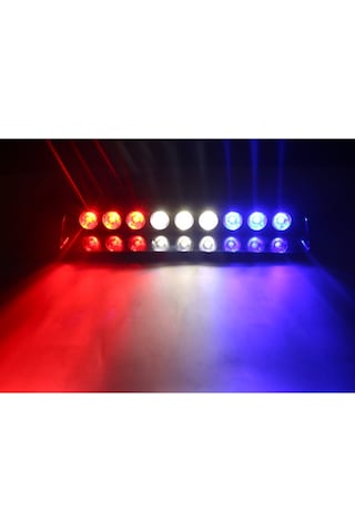 Kumandalı Polis Çakarı Cam İçi Vantuzlu 9 Led Kırmızı Mavi Beyaz Çakmaklık Girişli Ön Arka Cam (STS OTO AKSESUAR)
