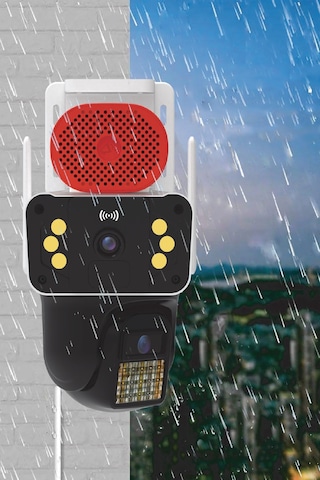 Blic Pro++ Blm-94 6 Mp Çift Lensli Wi-fi Ptz Dış Mekân Ip Güvenlik Kamerası Beyaz, Ip66, Sirenli Ve