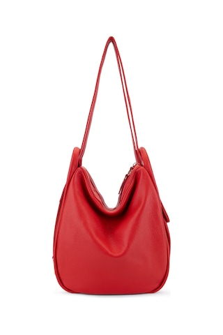 Bruno Rossi Bag Kadın Hakiki Deri Kırmızı Sırt & Omuz Çantası 1048 Mlx14g Bn Cnt Sk25-26 Rosso Kırmızı