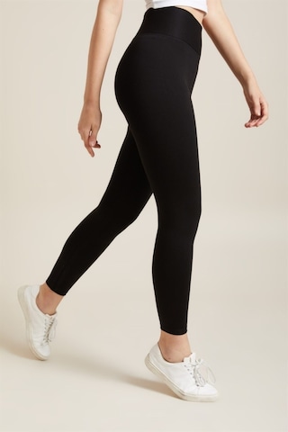 Roma Kadın Siyah Yüksek Bel Çelik Örme Tayt [3848]Siyahm Siyah