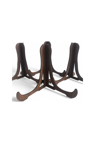 Tabak Ve Süs Levhaları Gerçek Ahşap 4'lü Teşhir Ayağı 16x16 Stand