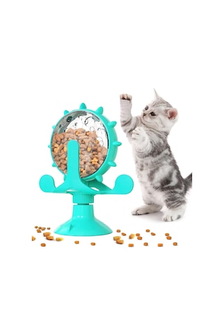 Akıllı Kedi Oyuncağı Mama Dağıtıcı Zeka Geliştirici İnteraktif Oyuncak Yavaş Besleme Aparatı Eğlenceli & Sağlıklı Beslenme