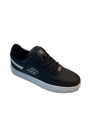 M.p. 232-1291 Zn Siyah-beyaz Cilt Sneaker Ayakkabı - 36 Siyah