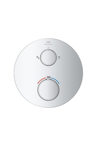 Grohe Atrio Private Collection Ankastre Termostatik Banyo Bataryası 2 Yollu, Sıva Üstü Grubu - 24396000 Gümüş