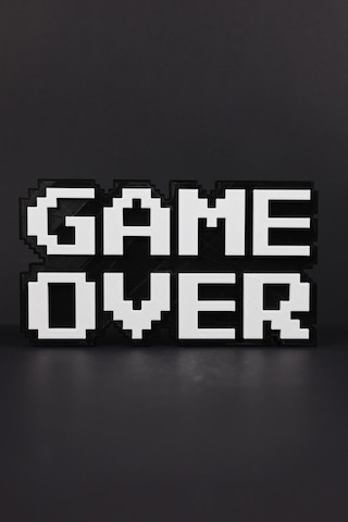 Game Over - 8-bit - 3 Boyutlu Tabela - 20cm X 11.5cm X 1.5cm