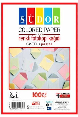Südor Fotokopi Kağıdı Pastel Renkler 100'lü