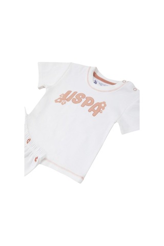 U.S. Polo Assn. Krem Bebek T-shirt Takım Krem