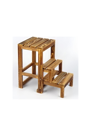Basamakli Katlanir Ahsap Merdiven Tabure 32x34x52 Cm Cın096