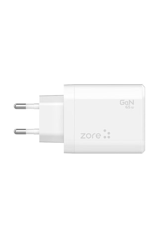 Mobilefix Always-01 Gan Tech Type-c Pd4.0 Usb-a Qc3.0 Hızlı Şarj Özellikli Seyahat Şarj Başlığı 65w - Bey Beyaz