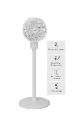 Ayaklı Vantilatör 3d Salınımlı, Kumandalı, Aromaterapi, Ultra Sessiz, 7s Zamanlı V0402101