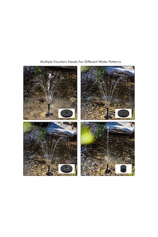 Geeksen Güneş Enerjili Bahçe Çeşmesi - 60cm Su Yüksekliği, 7v/1.2w Panel 112 Karakter