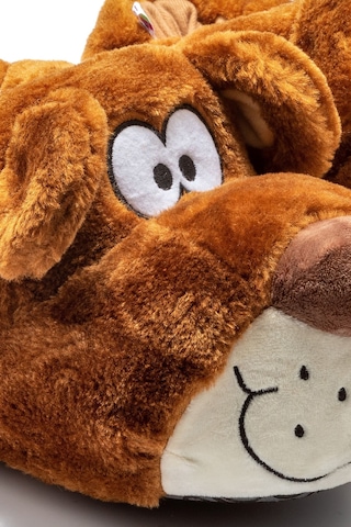 Twigy Fibert Erkek Hayvanlı Panduf Kahverengi 40/45 AA0622 Çok Renkli