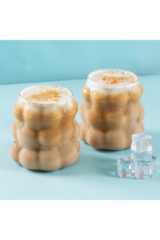 Porsima 378 2 Parça Borosilikat Boncuk Şekilli Bardak Seti 350 Ml