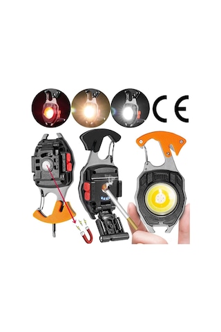 Maiyame Led Çalışma Lambası Anahtarlık - Usb Şarjlı, Sigara Ateşleyici, Taşınabilir Kamp Işığı - 800mah Güçlü Işık - W5147 Mavi Kutulu