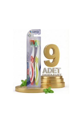 Safia 1+1 Yetişkin Diş Fırçası X9