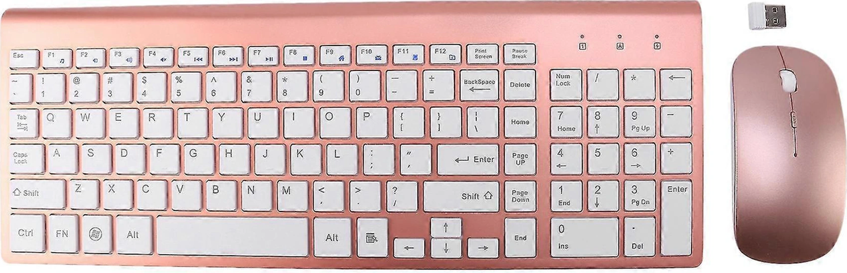 Lemestar 2.4ghz Kablosuz Klavye Ve Fare Seti - Gül Altın Rengi Diğer