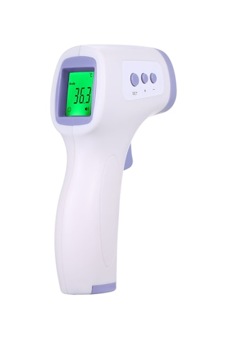 Ruicoo Mor Çevrimsiz Alçı Termometre Mor: 0.2 C Hassasiyetli, İki Saniye Ölçüm, Üç Renkli Arka Işık, Yüksek Sıcaklık Uyarısı, Abs Malzeme Pil Yok