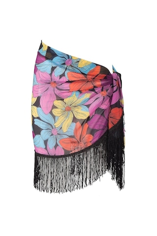 Elegance Alice Püsküllü Pareo Çok Renkli