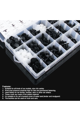 Cbtx 415 Adet Araba Tutucu Klips Çeşitleri Araba Paneli Trim Plastik Bağlantı Elemanları Perçin Klips Seti