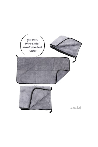 40x80 Cm Çift Katmanlı Araç Kurulama Bezi Ultra Emici Oto Kurulama Bezi 1 Adet
