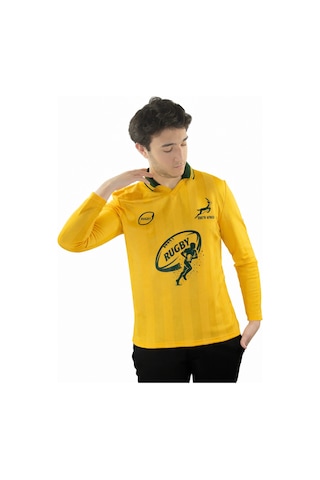 Urbantrendstore Rugby Tasarımlı Günlük Rahat Kullanım Casual Tişört Sarı Urbantrendstore Rugby Tasarımlı Günlük Rahat Kullanım Casual Tişört Sarı