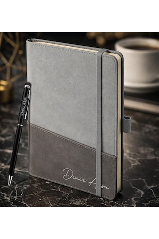Bk Gift Kişiye Özel Gri Termo Deri Defter Ve Touchpen Kalem Seti -17, Kurumsal Ve Özel Hediye, Yeni İş Hediyesi Kobitmeyencom36052 Bk Gift