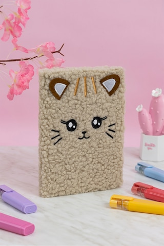 Studi Pelüş Ve Eğlenceli Defter - Kedi Figürlü