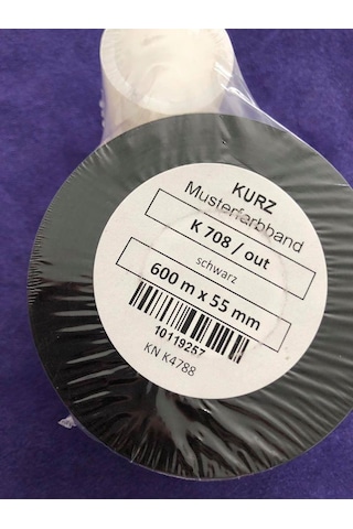 Kurz K 708 / Out Siyah Wax Ribon 600m x 55mm - Termal Baskı Kağıd