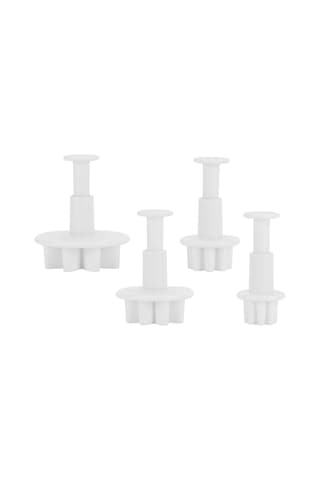 Kosona 4'lü Çiçek Şekilli Plastik Kalıp Seti - Pasta, Bisküvi, Çikolata Dekorasyonu İçin Dıy Fırın Aleti Diğer