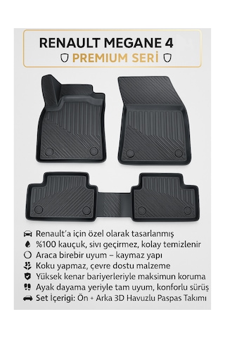 Megane 4 3d Paspas Premium Kalite