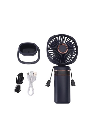 Yingfu Küçük Şarj Edilebilir Pembe Mini Fan, Kısa Pil Kablosu, Hafif Taşınabilir