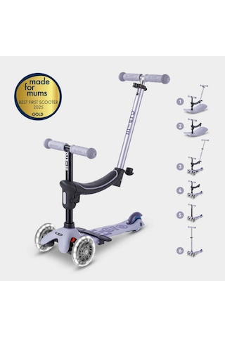 Micro Mini 6 İn 1 Deluxe Rock And Go Led Scooter Lavender Mist Mor