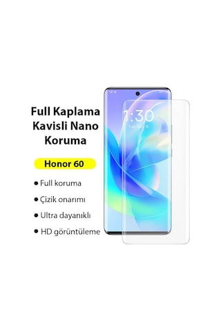 Baseus 0.15Mm Honor 60 Kavisli Full Kaplama Nano Ekran Koruyucu Şeffaf (380343360)