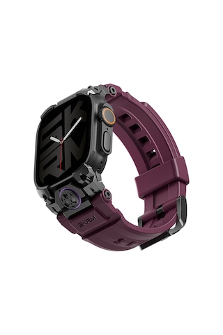 Apple Watch Uyumlu Ultra 49mm Skinarma Talon Serisi Suya Dayanıklı Silikon Kordon Bordo